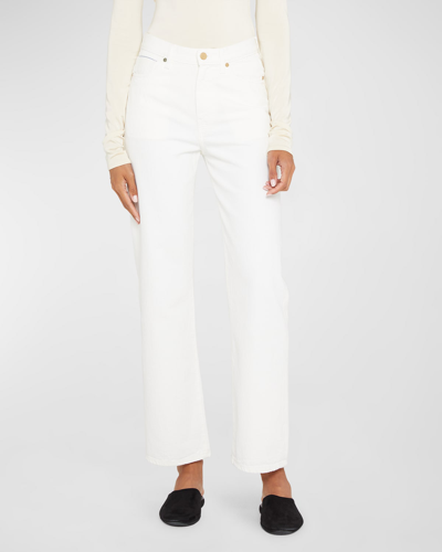 Shop Tove Sade Mid-rise Straight Jeans In Ecru
