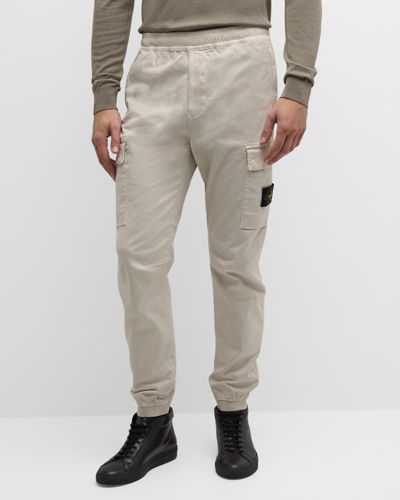Shop Stone Island Men's Tapered Cargo Jogger Pants In Plaster