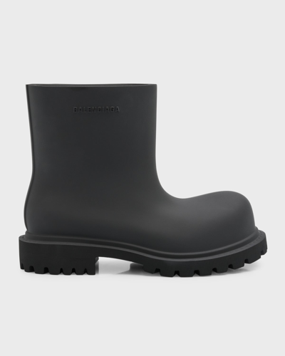 Shop Balenciaga Steroid Chunky Rubber Ankle Booties In 1000 Black