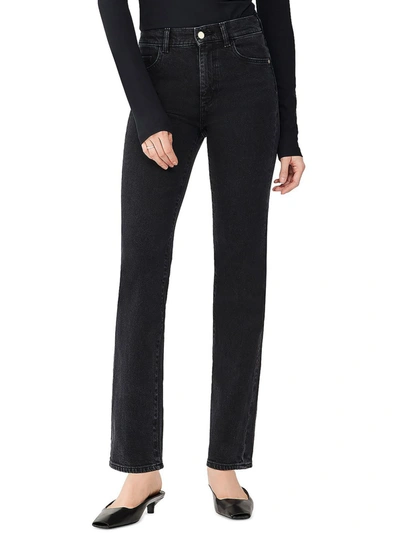 Shop Dl1961 Patti Womens High Rise Vintage Straight Leg Jeans In Black