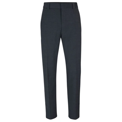 Shop Hugo Slim-fit Trousers With Press-stud Side Seams In Black