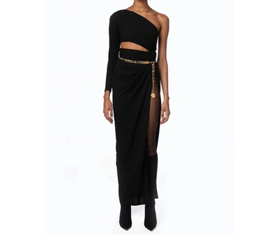 Shop Ronny Kobo Lorinna One Sleeve Cutout Dress In Black