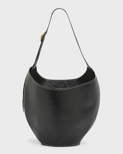 Shop Cult Gaia Odette Leather Tote Bag In Black