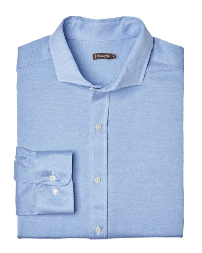 Shop J.mclaughlin J. Mclaughlin Solid Drummond Shirt In Blue