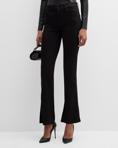Shop 7 For All Mankind Bootcut Tailorless Jeans In Rinsed Blk