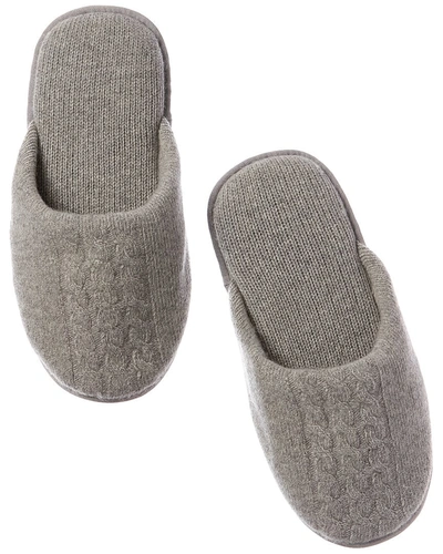 Shop Portolano Cable Slippers In Grey