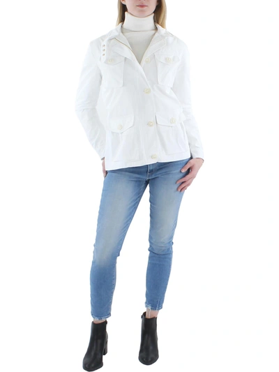 Shop Lauren Ralph Lauren Womens Short Field Soft Shell Jacket In White