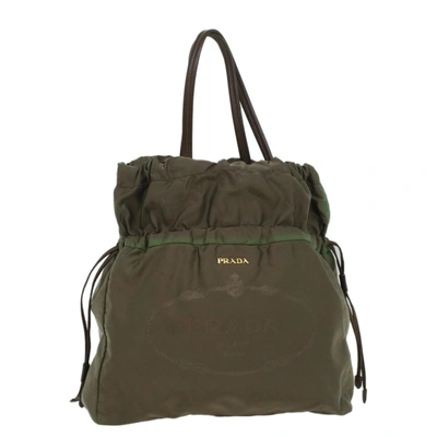 Shop Prada Synthetic Shoulder Bag () In Green