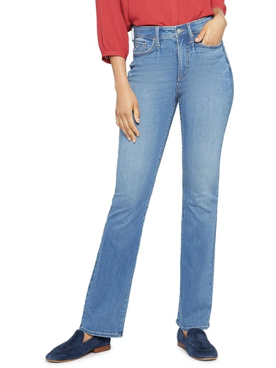 Shop Nydj Petites Womens Slim High Rise Bootcut Jeans In Multi