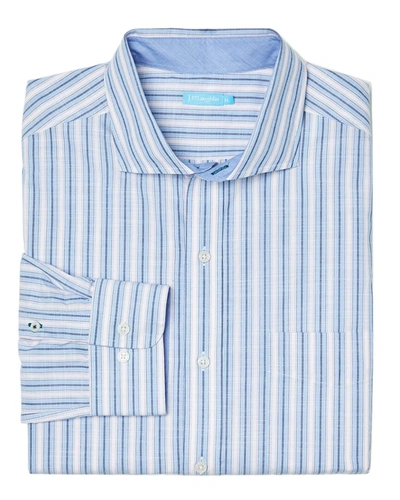 Shop J.mclaughlin J. Mclaughlin Stripe Drummond Shirt In Blue
