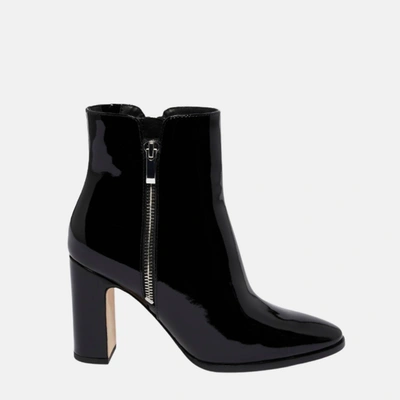 Shop Paige Cleo Boot In Black Patent Leather In Multi