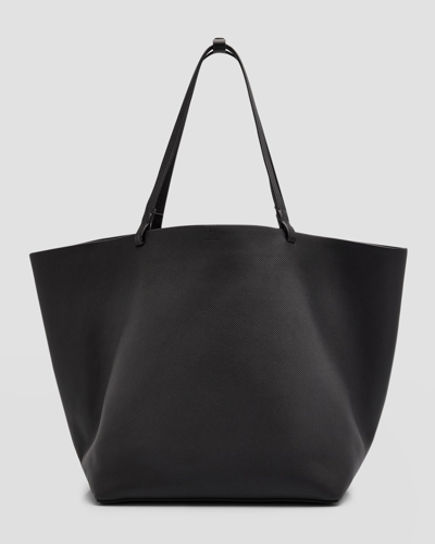 Shop The Row Xl Park Tote Bag In Saddle Leather In Black