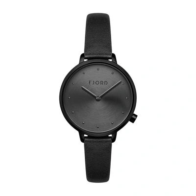 Shop Fjord Women's Gyda 34mm Quartz Watch In Black