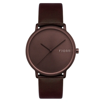 Shop Fjord Men's Erik 40mm Quartz Watch In Black