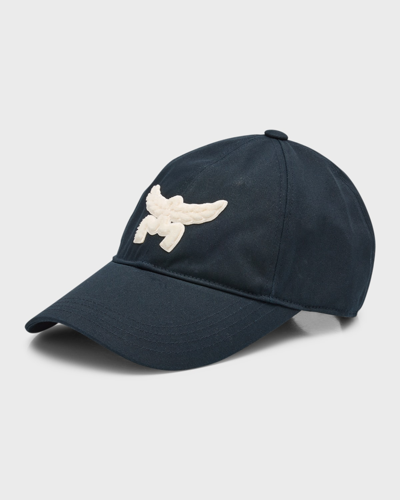 Shop Mcm Men's Essential Applique Cotton Baseball Cap In Dark Navy