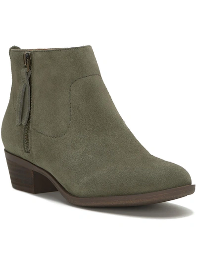 Shop Lucky Brand Blandre Womens Leather Booties Ankle Boots In Green