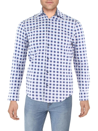 Shop Construct Mens Slim Fit Performance Button-down Shirt In Blue