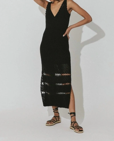 Shop Cleobella Diah Crochet Midi Dress In Black