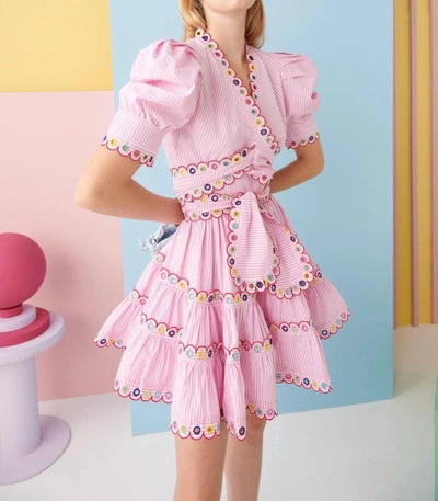 Shop Celia B Celeste Dress In Pink Stripe
