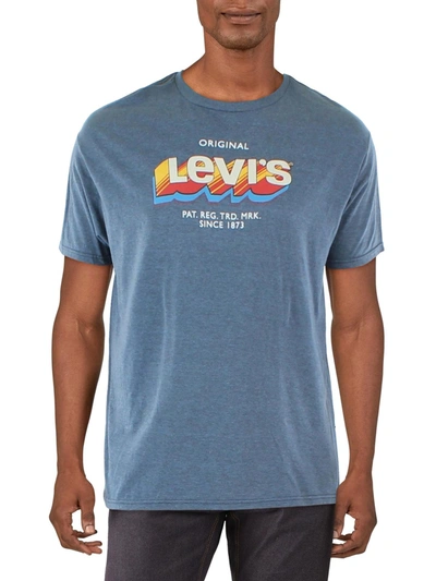 Shop Levi's Mens Crewneck Heathered Graphic T-shirt In Multi