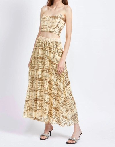 En Saison Quinn Sequin Set In Gold In Gold