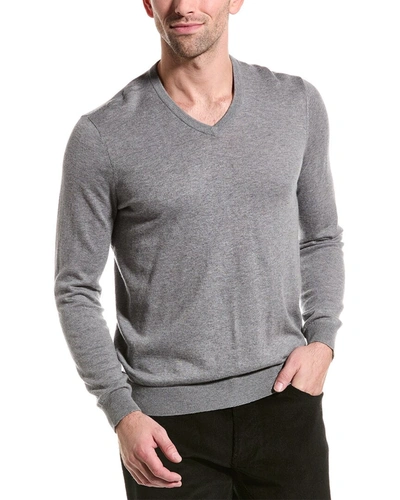 Shop J.mclaughlin J. Mclaughlin Solid Milton Cashmere-blend Sweater In Grey