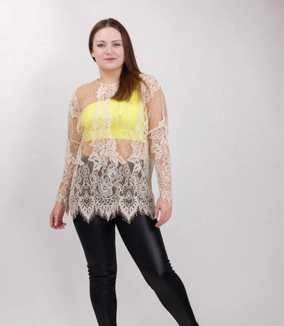 Shop Bereal Lace Top In Beige