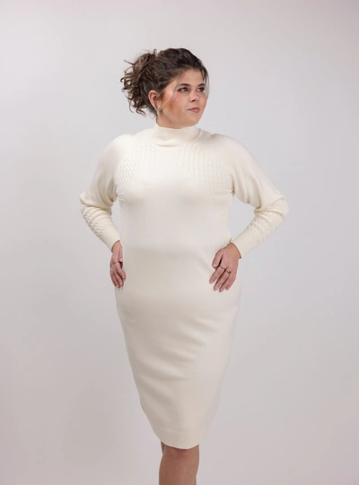 Bereal Off White Sweater Dress In White