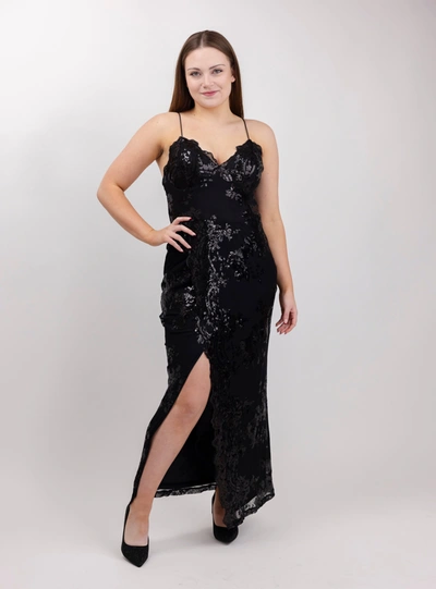 Shop Bereal Luna Sequin Dress In Black