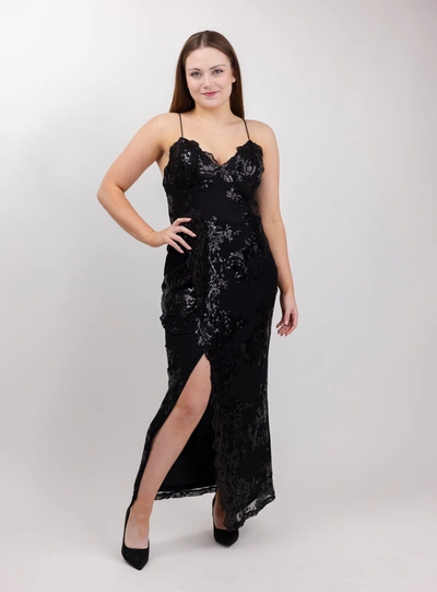 Bereal Luna Sequin Dress In Black In Black