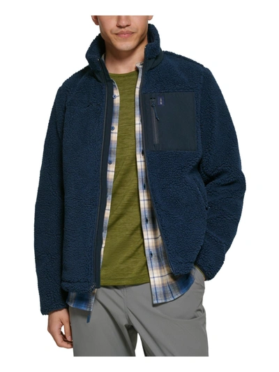 Shop Bass Outdoor Mens Faux Fur Short Teddy Coat In Blue