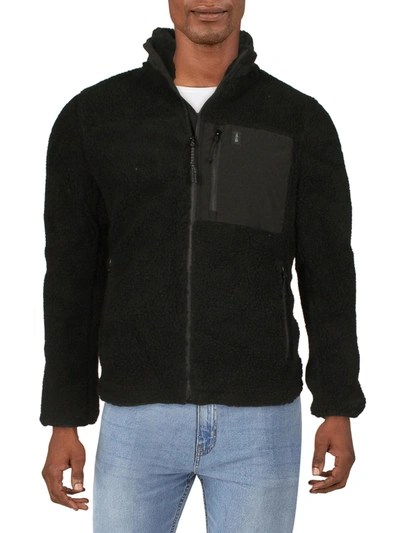 Shop Bass Outdoor Mens Faux Fur Short Teddy Coat In Black