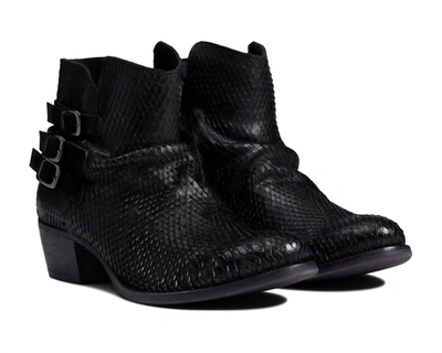 ERIC MICHAEL WOMEN'S CARLITA BOOT IN BLACK PYTHON 