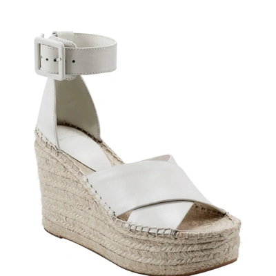 Shop Marc Fisher Able Espadrille Wedge Sandal In Ivory In Multi
