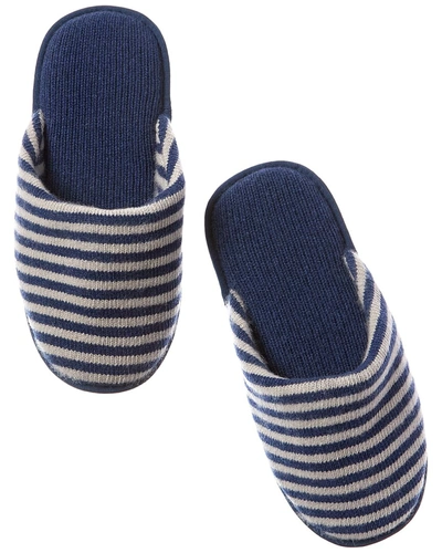 Shop Portolano Striped Slippers In Blue