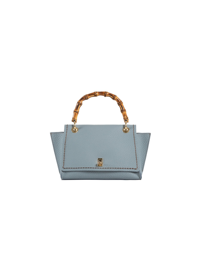 Shop Plinio Visonà Designer Handbags Posillipo Gaiola - Light Blue Top Handle Bag In Bleu