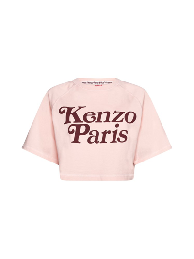 Shop Kenzo Logo Printed Cropped T In Pink