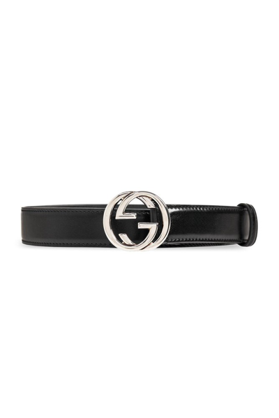 Shop Gucci Gg Interlocking Belt In Black