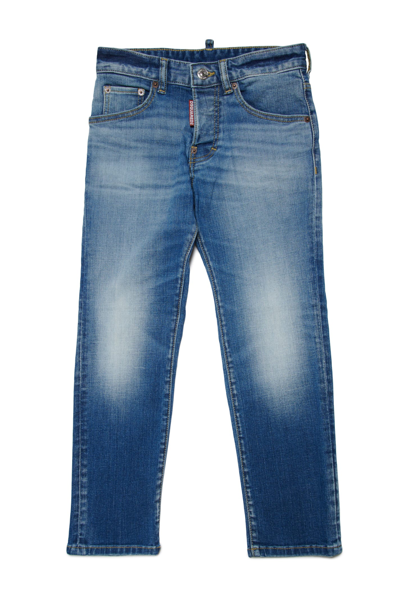 Shop Dsquared2 D2p438u Stanislav Jean Trousers Dsquared Shaded Straight Jeans - Stanislav In Blue Denim