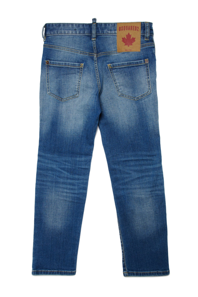 Shop Dsquared2 D2p438u Stanislav Jean Trousers Dsquared Shaded Straight Jeans - Stanislav In Blue Denim