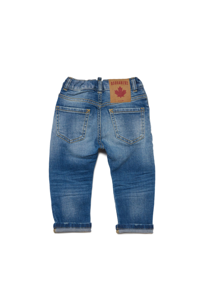 Shop Dsquared2 D2p76ab Trousers Dsquared Shaded Jeans In Blue