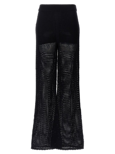 Shop Moschino Jeans Heart Patch Crochet In Black
