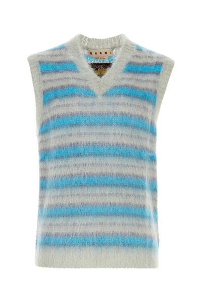 Shop Marni Brushed Stripes Sleeveless Sweater In Multi