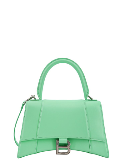 Shop Balenciaga Hourglass Small Tote Bag In Green