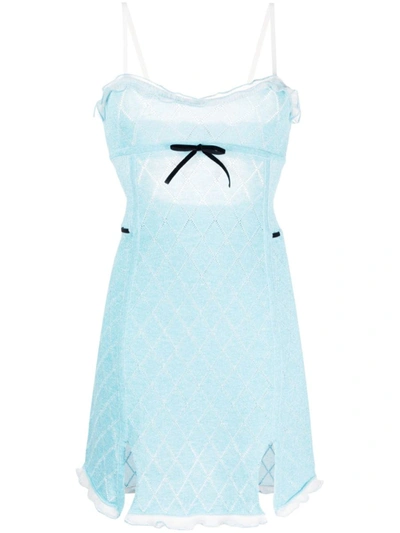 Shop Cormio Lingerie Inspired Dress Clothing In Blue