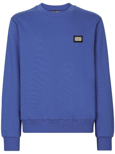 Shop Dolce & Gabbana Crewneck Sweatshirt Clothing In Blue