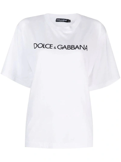 Shop Dolce & Gabbana Logo T-shirt Clothing In White