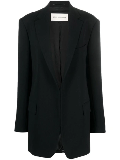 Shop Dries Van Noten 00980-blur 7216 W.w.jacket Clothing In Black