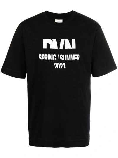 Shop Dries Van Noten Heli Pr Sh 6603 M.k.t-shirt Clothing In 900 Black