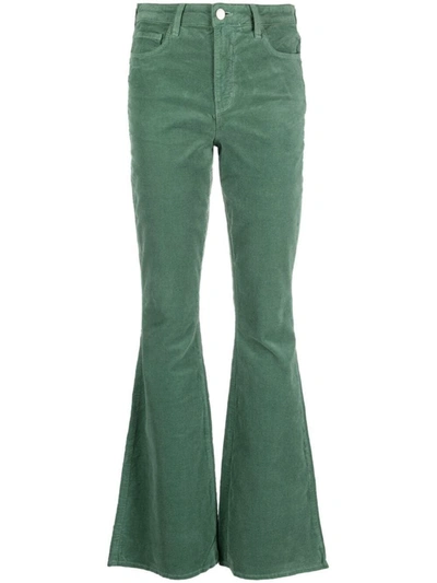 Shop L Agence L'agence Marty Pants Clothing In Green